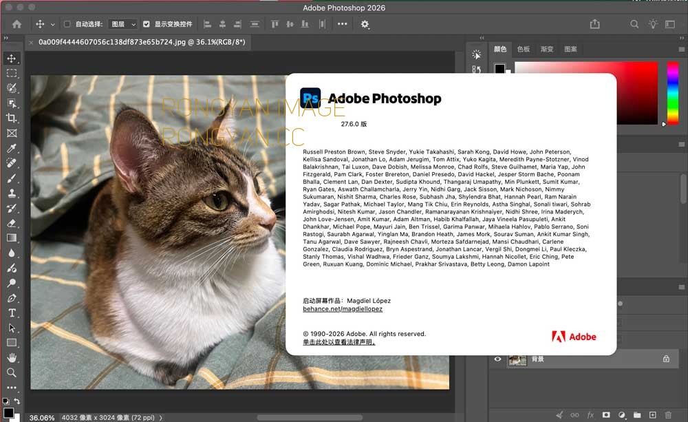 Adobe Photoshop for MacOS 直装破解版 V27.6